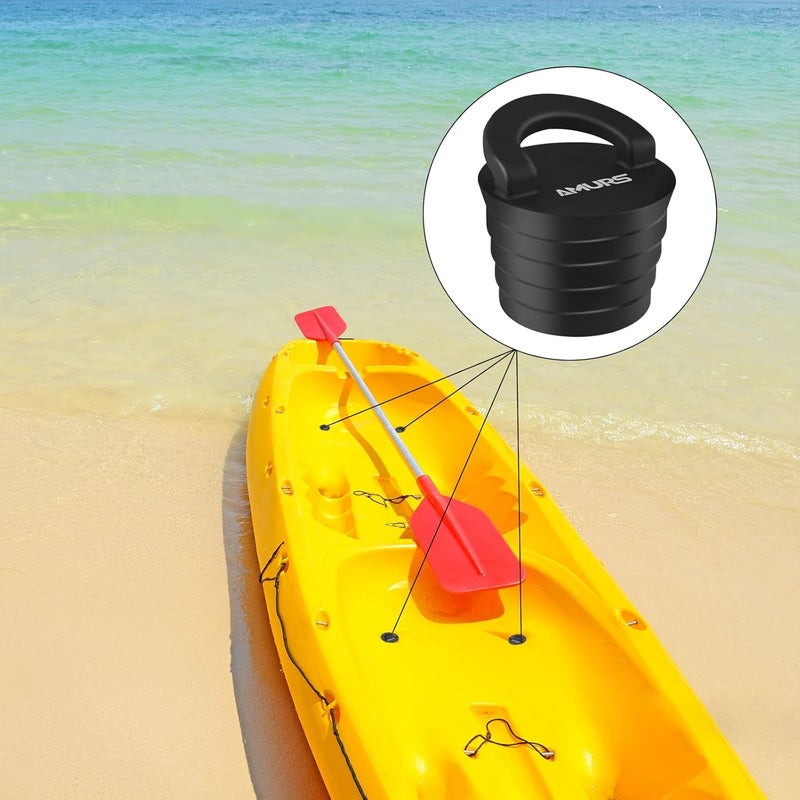 AMURS Kayak Scupper Plug Kit Scupper Plugs Drain Holes Stopper with Silicone Handle Universal Kayak Plugs for sit on top of Kayak Canoe Boat - Image 4